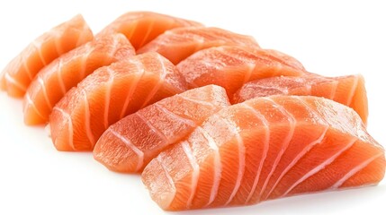 raw sashimi isolated on white background