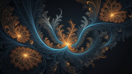 Obraz premium Develop artworks that explore the beauty of fractal patterns. Utilize software like Apophysis to generate fractal flames, or experiment with L-systems to simulate plant growth. 