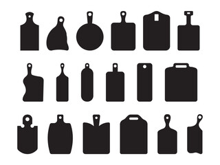 Fototapeta premium cutting board silhouette. design set