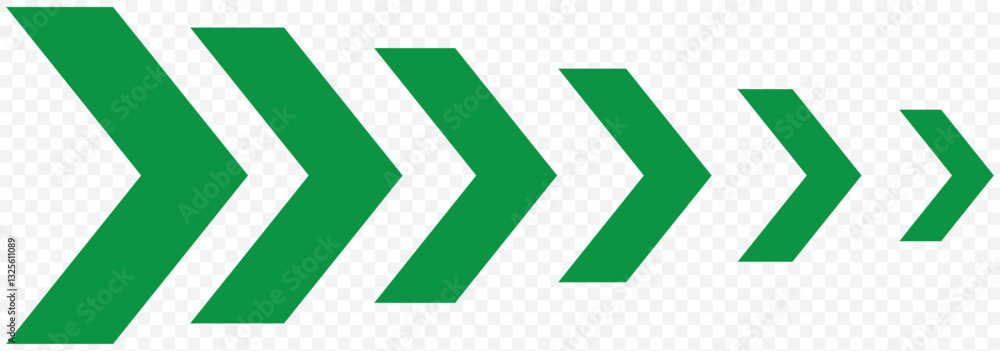 Poster simple white chevron arrows, isolated, pointing rightward in sequence, creating dynamic forward move