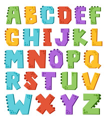 Monster alphabet. Set of colorful dinosaur alphabet. Uppercase or capital alphabet.