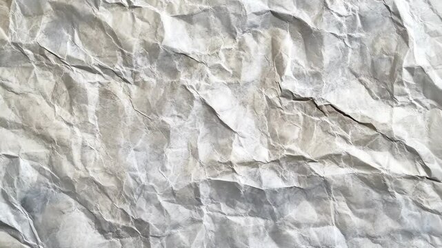 Crumpled paper texture showcasing detailed creases and folds in a neutral-toned background suitable for various creative projects