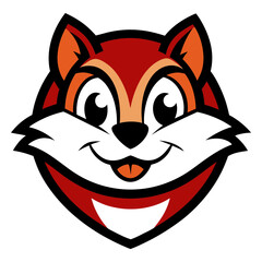 Fototapeta premium Chipmunk head mascot logo design vector