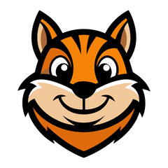 Obraz premium Chipmunk head mascot logo design vector
