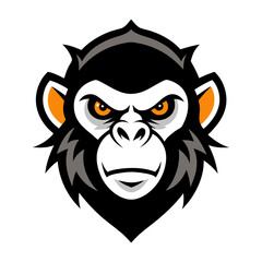 Fototapeta premium Chimpanzee head mascot logo design vector