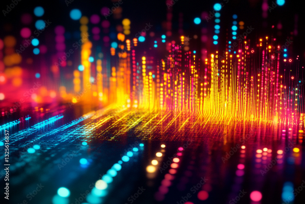 Aufkleber abstract colorful light trails digital art background image data vivid style lines design bright