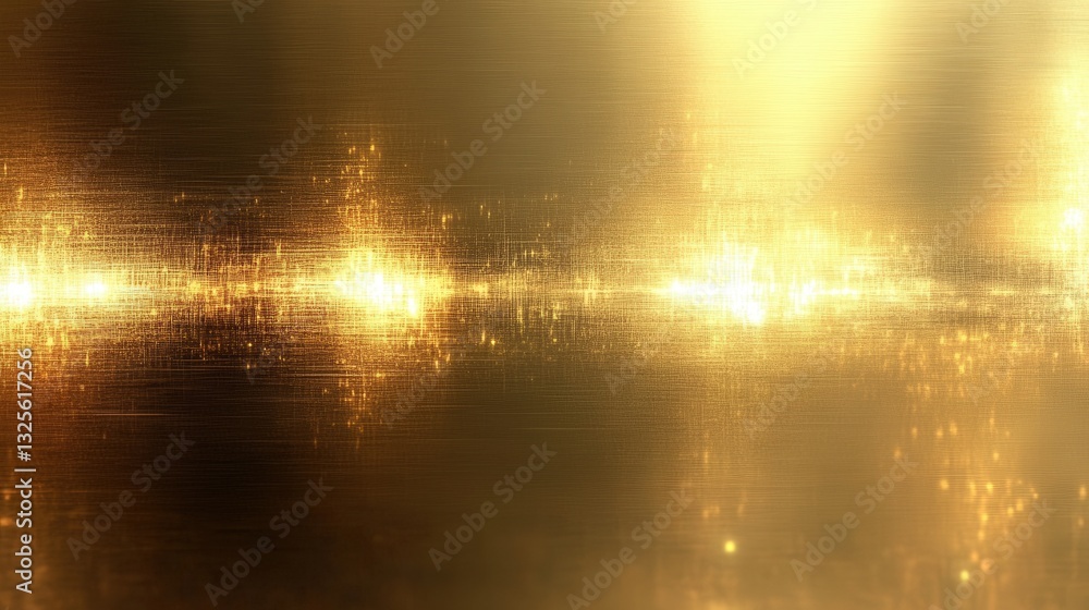 Poster golden abstract digital pattern glowing with a mesmerizing and radiant reflection. this pattern look