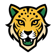 Fototapeta premium Cheetah head mascot logo design vector