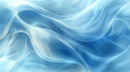 Obraz premium Abstract Blue Flowing Fabric