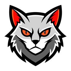 Fototapeta premium Cat head mascot logo design vector