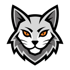 Cat head mascot logo design vector