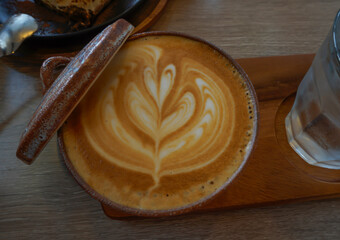A delicious, rich, and flavorful hot latte.