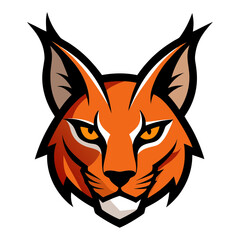 Fototapeta premium Caracal head mascot logo design vector