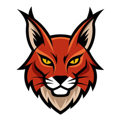 Fototapeta premium Caracal head mascot logo design vector