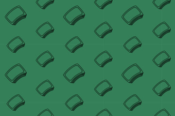 cash money bills outline seamless pattern on green background set. doodle money illustration pattern background. cash money line art background for packaging and merchandise