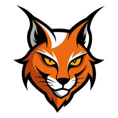 Fototapeta premium Caracal head mascot logo design vector