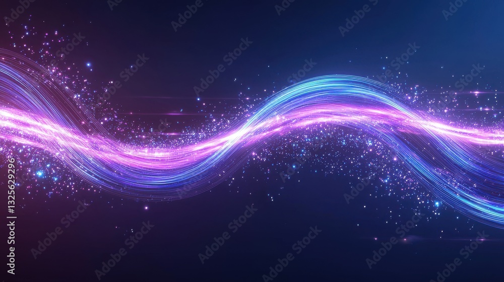 Aufkleber mesmerizing cosmic swirl of vibrant energetic lights and abstract shapes in a dreamlike galactic bac