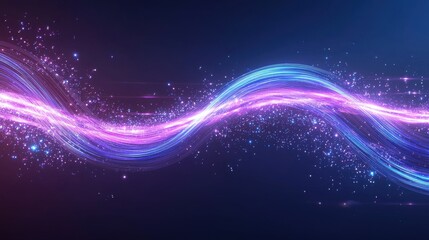 Obraz premium Mesmerizing Cosmic Swirl of Vibrant Energetic Lights and Abstract Shapes in a Dreamlike Galactic Backdrop Captivating and visually striking digital art with a futuristic fantasy
