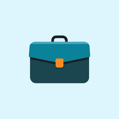 Classic Business Briefcase in a Minimalist Illustration