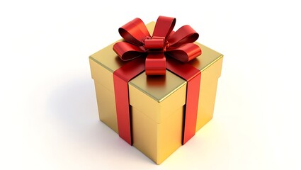 Obraz premium Happy Birthday Gift Box with Balloons – Luxury Gold 3D Design for Festival & Celebration