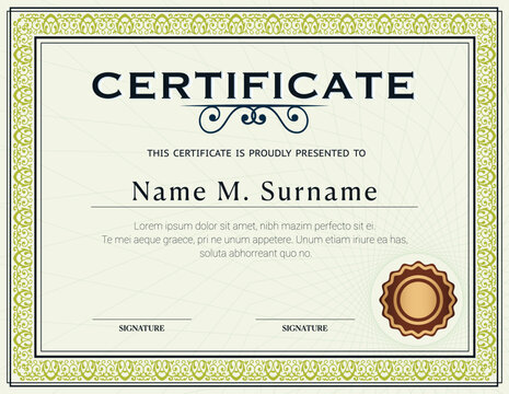 Award certificate design template for recognition