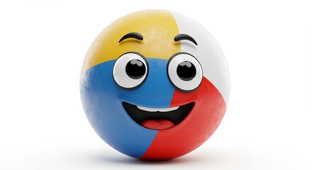 陽気なビーチボール笑顔輝く夏. AI Generated
