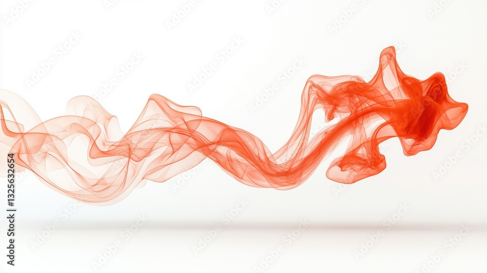 Poster mesmerizing abstract waves of fiery crimson energy in graceful undulating motion creating a captivat
