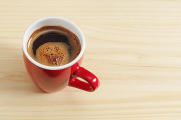 Coffee in red cup