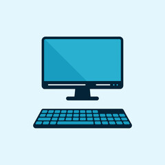 Modern Computer Setup with Screen and Keyboard