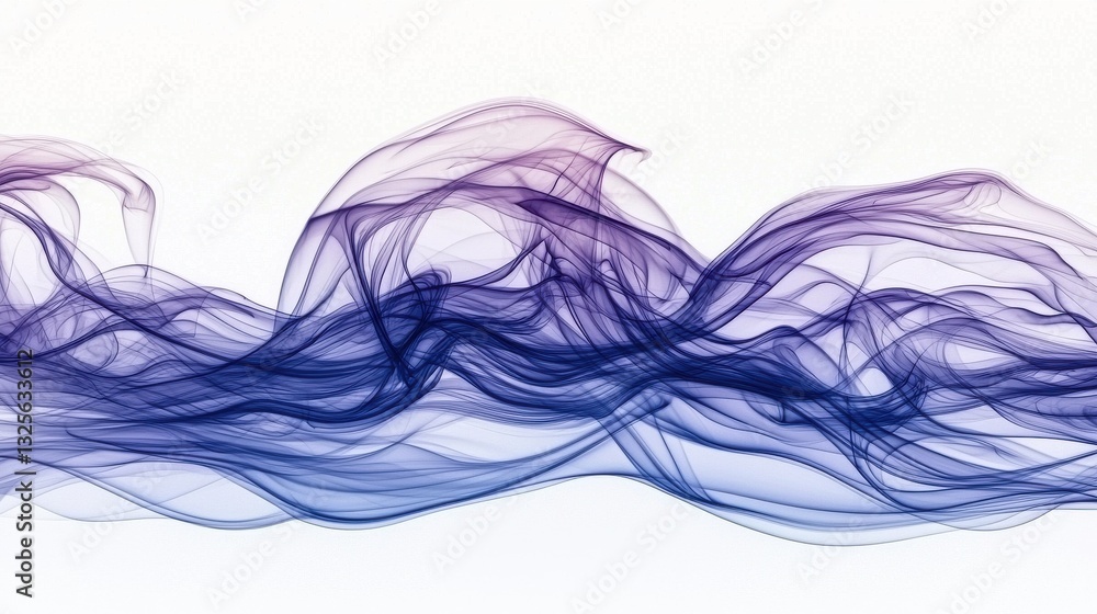 Poster captivating abstract image featuring fluid graceful waves of motion and color showcasing the dynamic