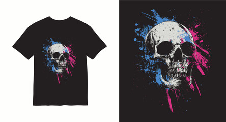 Graffiti skull graphic vector t-shirt design