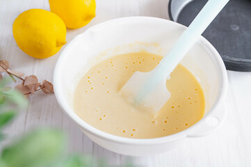 ホットケーキミックスのケーキ生地作り