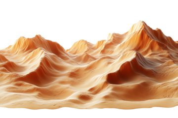 Stunning abstract representation of mountain peaks with soft curves and warm tones against a black background.
