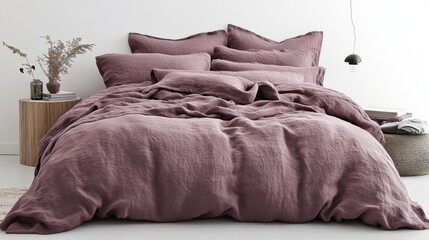Cozy Pale Mauve Bedroom with Natural Daylight