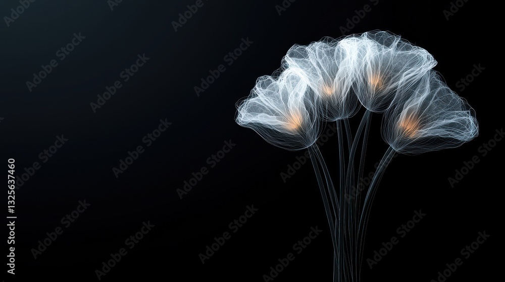 Aufkleber enchanting and ethereal jellyfish their translucent tentacles glowing with an otherworldly biolumine