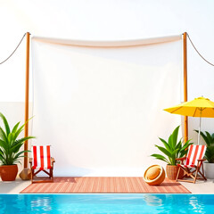Fototapeta premium Summer and sea background suitable for advertising products.