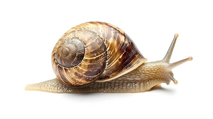 Garden Snail isolated on white background