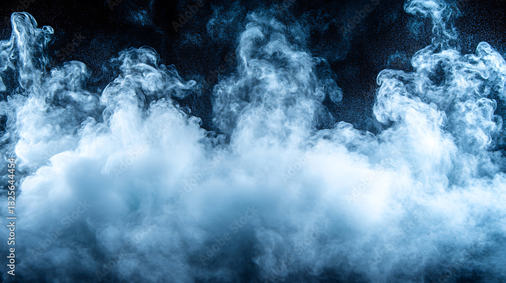 Poster dynamic smoke patterns studio abstract image dark environment close-up view creative concept