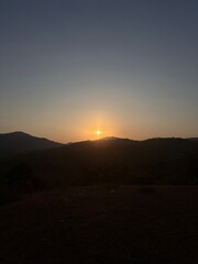 sunset in the mountains