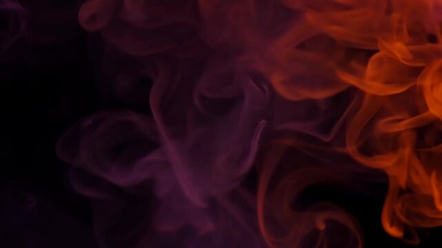 A swirling dark smoke infused with fiery tones, adding intensity and drama.
