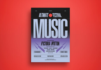 Purple Anti Design Music Festival Flyer Layout
