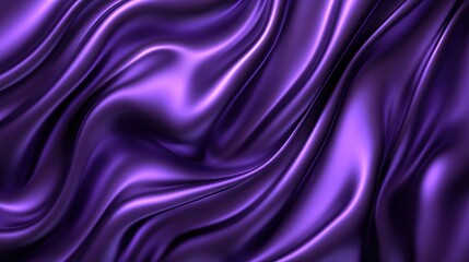 Fototapeta premium Futuristic Purple and Blue Abstract Wave Background with Vibrant Color Flow and Copy Space on a Black Backdrop.