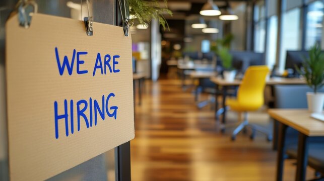 We Are Hiring: Job Opportunities in a Modern Office Space