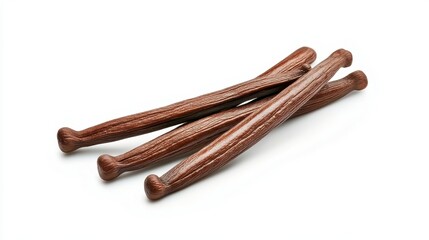 Luxurious bunch of rich chocolate sticks displaying their unique texture and dark color perfect for culinary creations