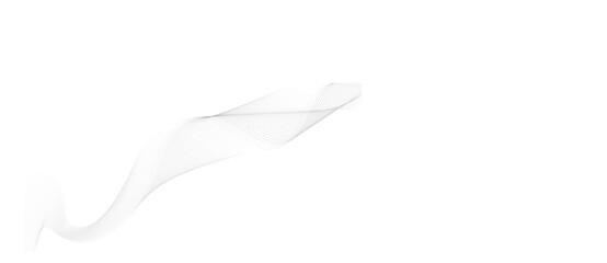 Abstract  smooth wave on a white background. Dynamic sound wave. Design element. Vector illustration. 