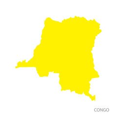 simple Congo map yellow