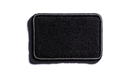Naklejka premium Black and white rectangle embroidered patch mockup. AI image