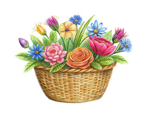 Fototapeta premium bouquet of tulips on a transparent background