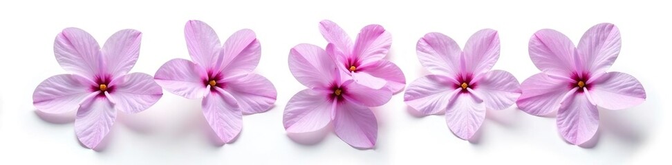 Obraz premium Delicate lilac flowers isolated on white background, isolated element, spring