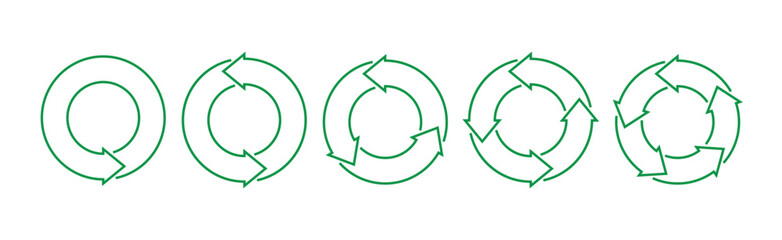 circle row green outline